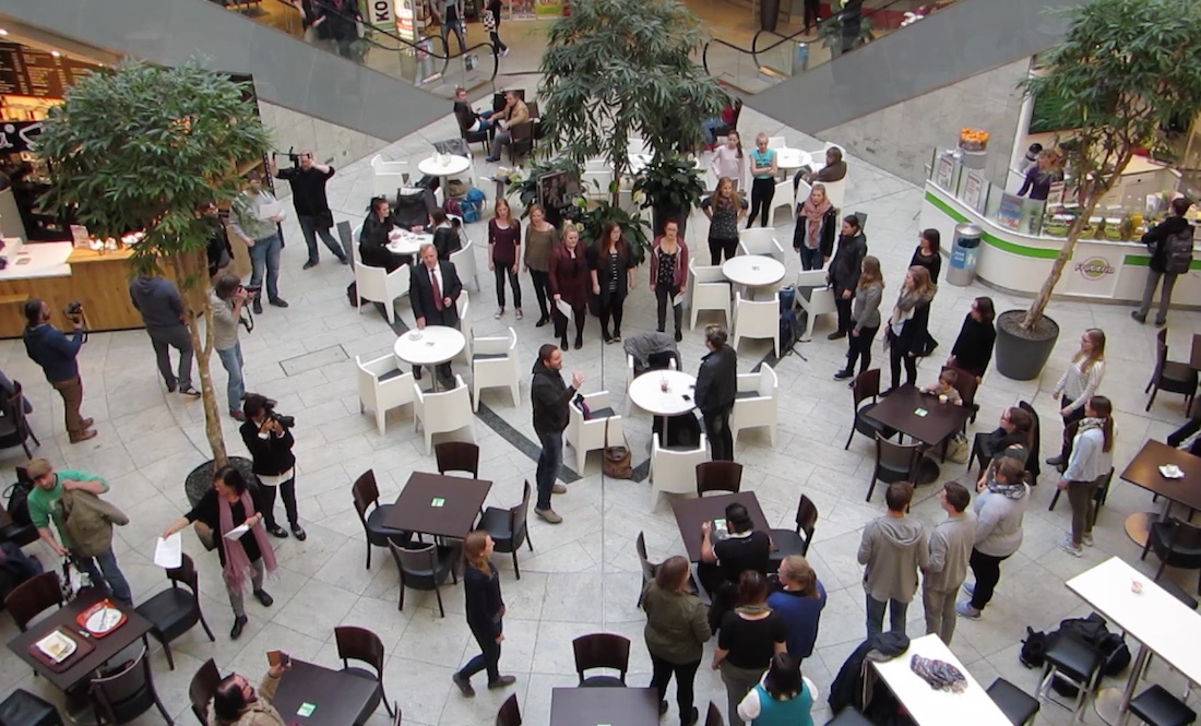 Flashmob im KTC, Foto: Hartmut Schmied